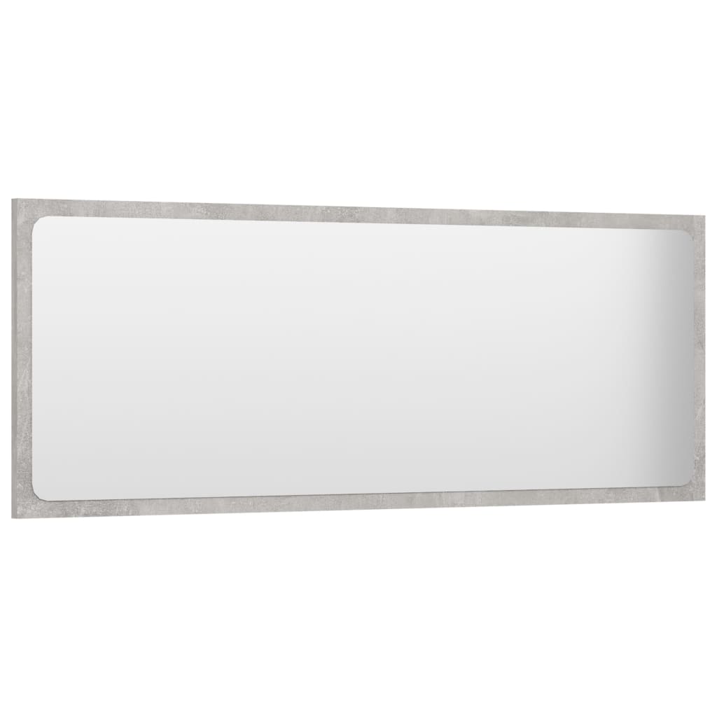 NNEVL Bathroom Mirror Concrete Grey 100x1.5x37 cm Chipboard - UrbanNest Co