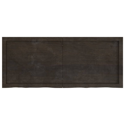 NNEVL Bathroom Countertop Dark Brown 120x50x4 cm Treated Solid Wood - UrbanNest Co