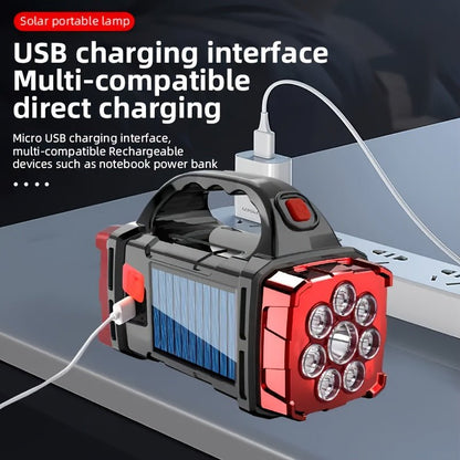 NNETM Portable LED Solar Camping Lantern Rechargeable Flashlight - UrbanNest Co