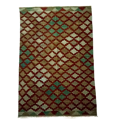 Afghan Handmade Cherrywood Kilim Rug - UrbanNest Co