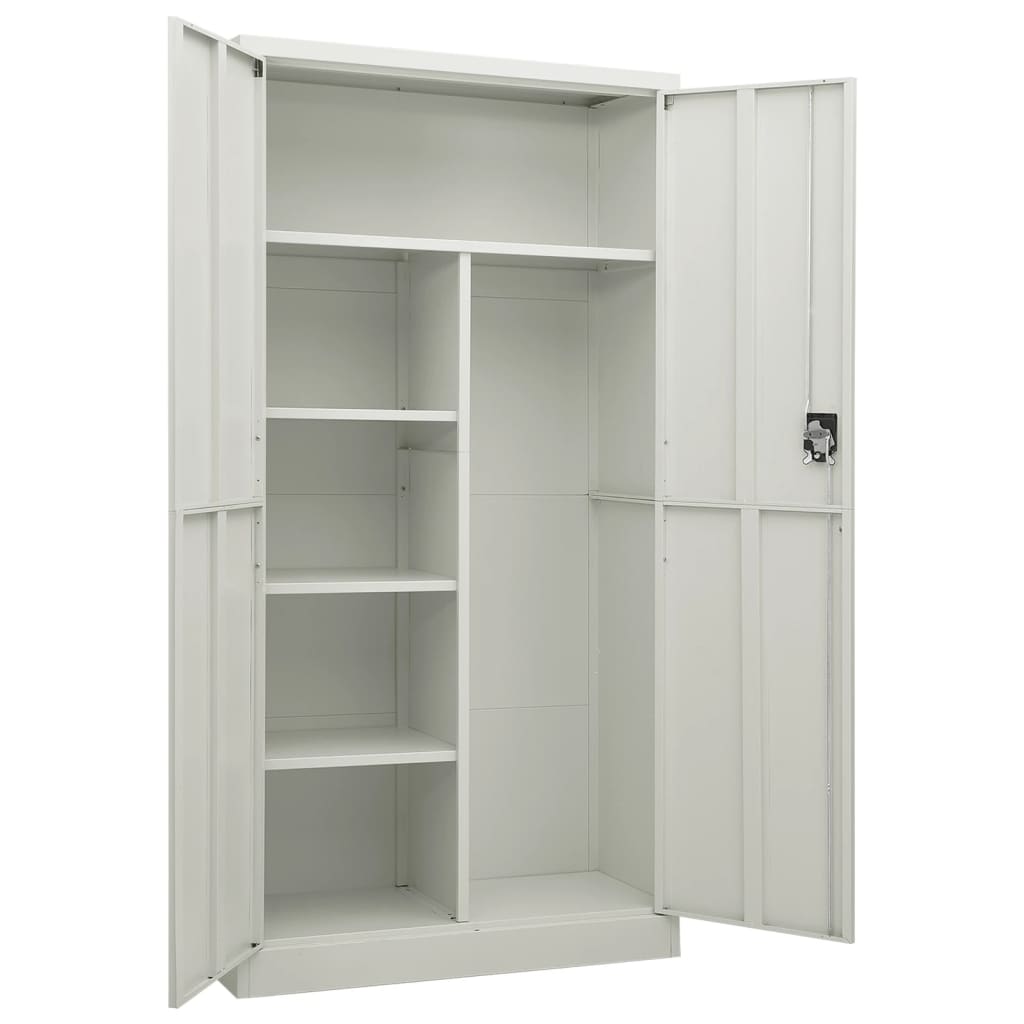 NNEVL Locker Cabinet Light Grey 90x40x180 cm Steel - UrbanNest Co
