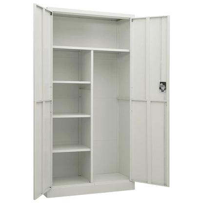 NNEVL Locker Cabinet Light Grey 90x40x180 cm Steel - UrbanNest Co
