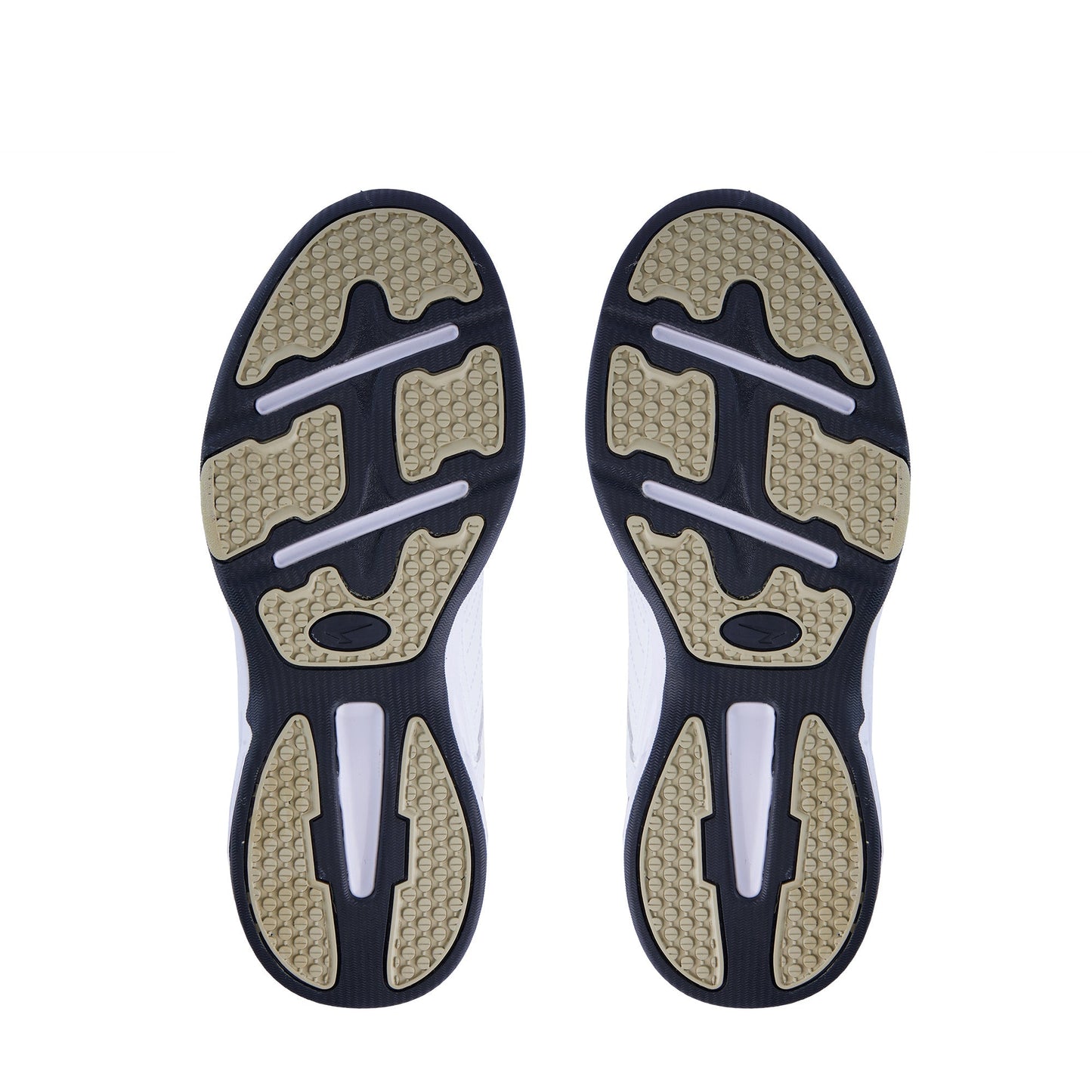 Defy Senior Leather V Strap Cross Trainer - White Navy - UrbanNest Co