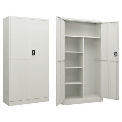 NNEVL Locker Cabinet Light Grey 90x40x180 cm Steel - UrbanNest Co