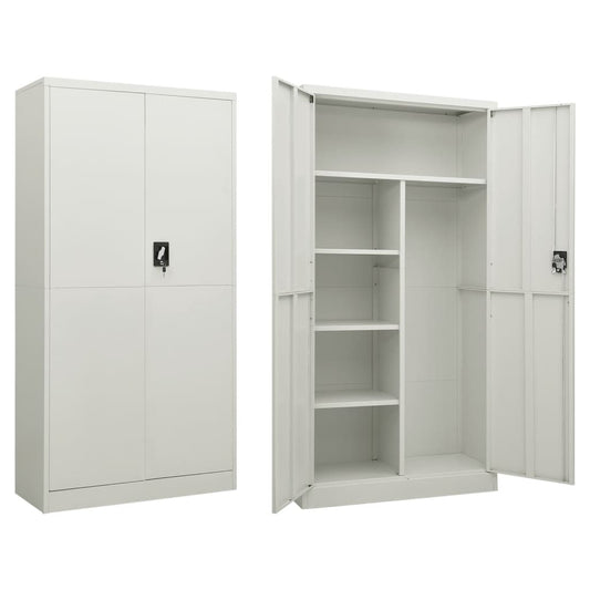 NNEVL Locker Cabinet Light Grey 90x40x180 cm Steel - UrbanNest Co