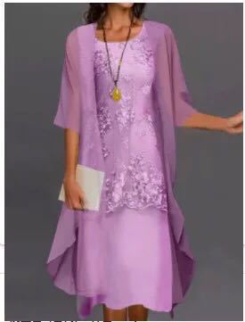 Elegant Lace Chiffon Dress Set - UrbanNest Co