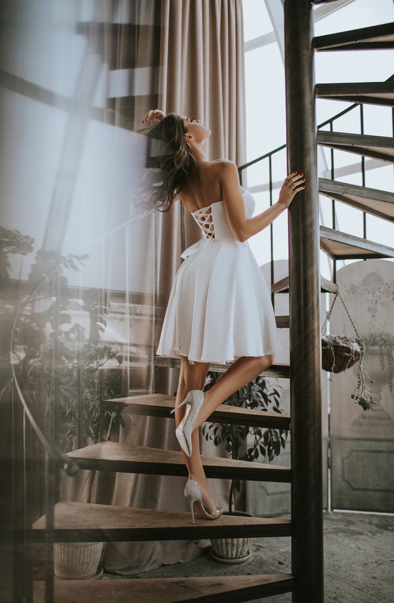Short Wedding Reception Dress | Handmade Bridal Second Look | GLOWSYOU - UrbanNest Co