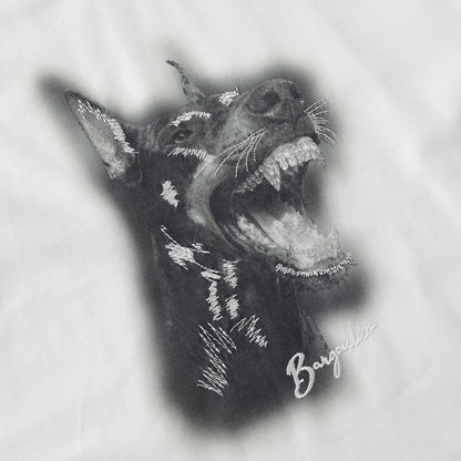 Embroidered printed T-shirt with loose five quarter sleeves - UrbanNest Co