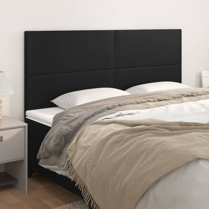 NNEVL Headboards 4 pcs Black 80x5x78/88 cm Faux Leather - UrbanNest Co