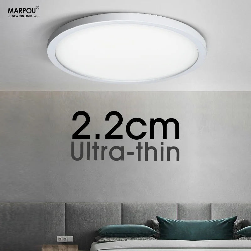 2.2cm Ultra Thin Ceiling Light 6W 9W 13W 18W 24W 110V 220V Luster Home Appliances Indoor Decoration Bedroom Living Room Kitchen - UrbanNest Co