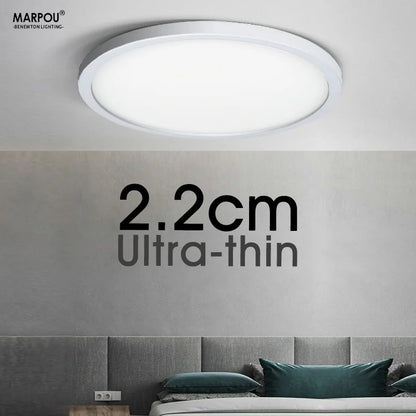 2.2cm Ultra Thin Ceiling Light 6W 9W 13W 18W 24W 110V 220V Luster Home Appliances Indoor Decoration Bedroom Living Room Kitchen - UrbanNest Co