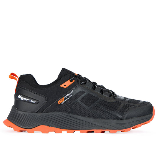 Alpine Mens Trail Shoe - Black/Orange - UrbanNest Co