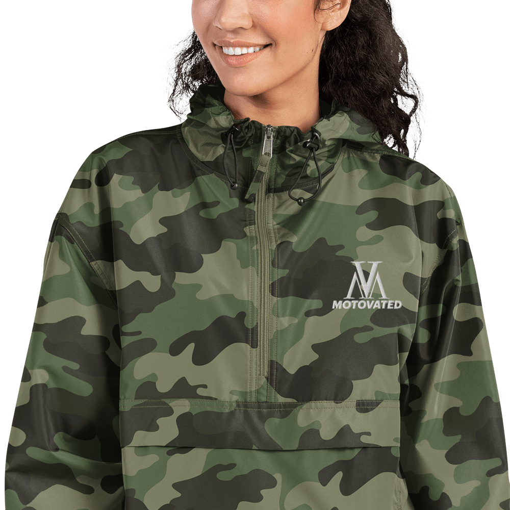 Embroidered Motovated Packable Jacket - UrbanNest Co