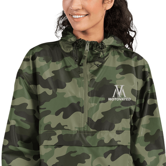Embroidered Motovated Packable Jacket - UrbanNest Co