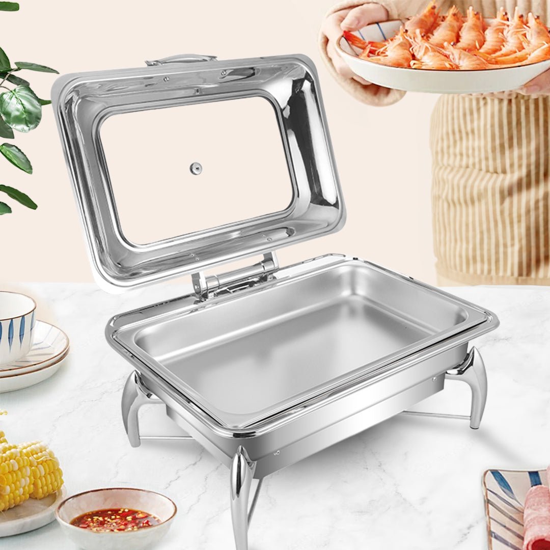 SOGA 2X Stainless Steel Rectangular Chafing Dish - UrbanNest Co