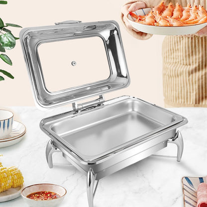 SOGA 2X Stainless Steel Rectangular Chafing Dish - UrbanNest Co