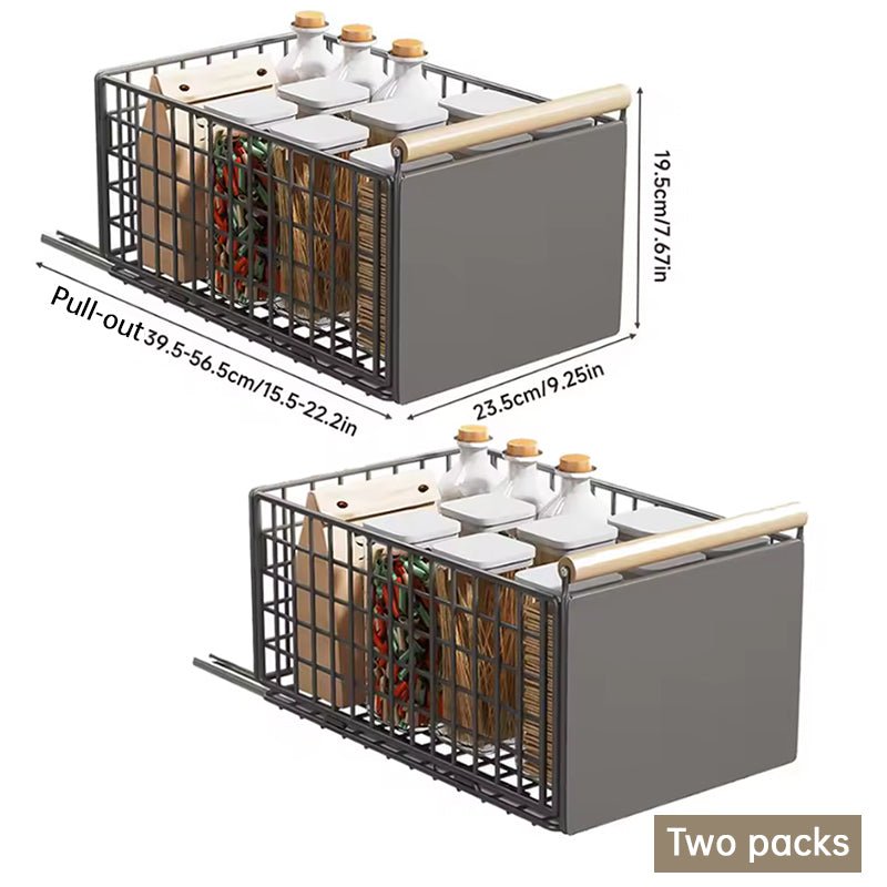 New Kitchen Pull - Out Cabinet Organizer, Sliding Rail Drawer for Spice and Bottle Storage - UrbanNest Co