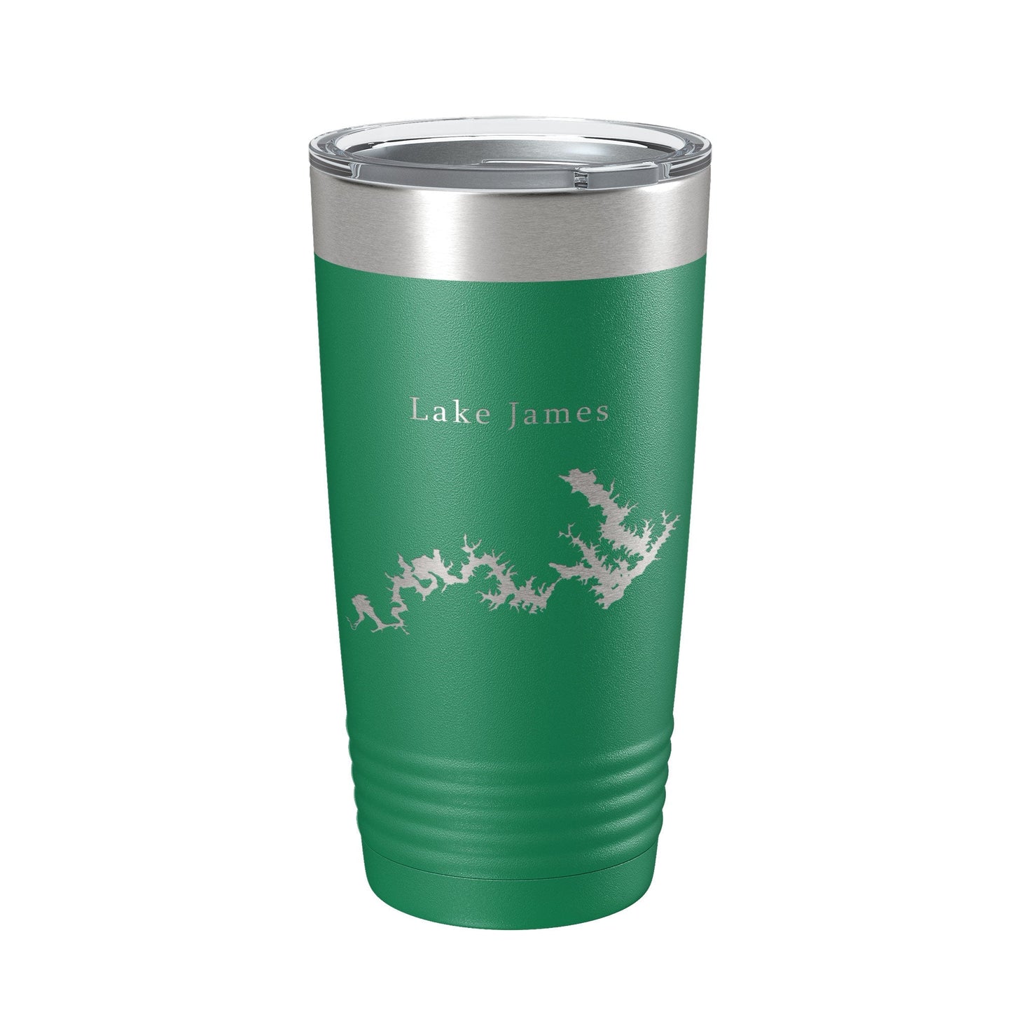 Lake James Map Tumbler Travel Mug Insulated Laser Engraved Coffee Cup North Carolina 20 oz - UrbanNest Co