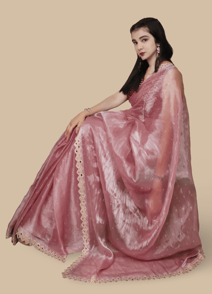 Designer Saree with Heavy Sequin & Stone Work by Shreekama - UrbanNest Co