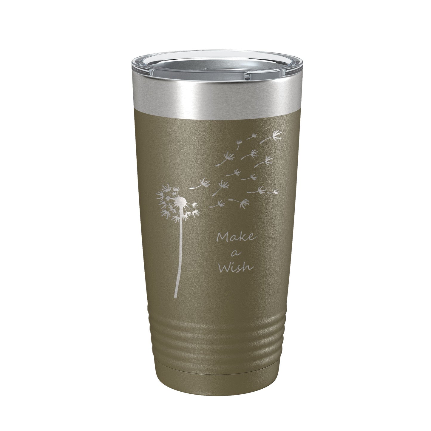 Dandelion Make A Wish Tumbler Travel Mug Gift Mom Daughter Her Women Girls Insulated Laser Engraved Coffee Cup 20 oz - UrbanNest Co