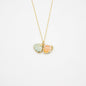 Green Shell Murano Aroma Necklace - Paradise Peach | Energy & Healing | Diffuse on the go | Sterling Silver Gift - UrbanNest Co