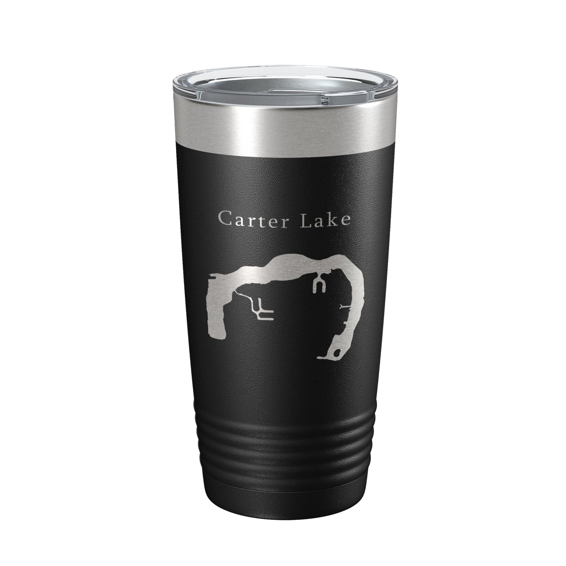 Carter Lake Map Tumbler Travel Mug Insulated Laser Engraved Coffee Cup Iowa Omaha Nebraska 20 oz - UrbanNest Co