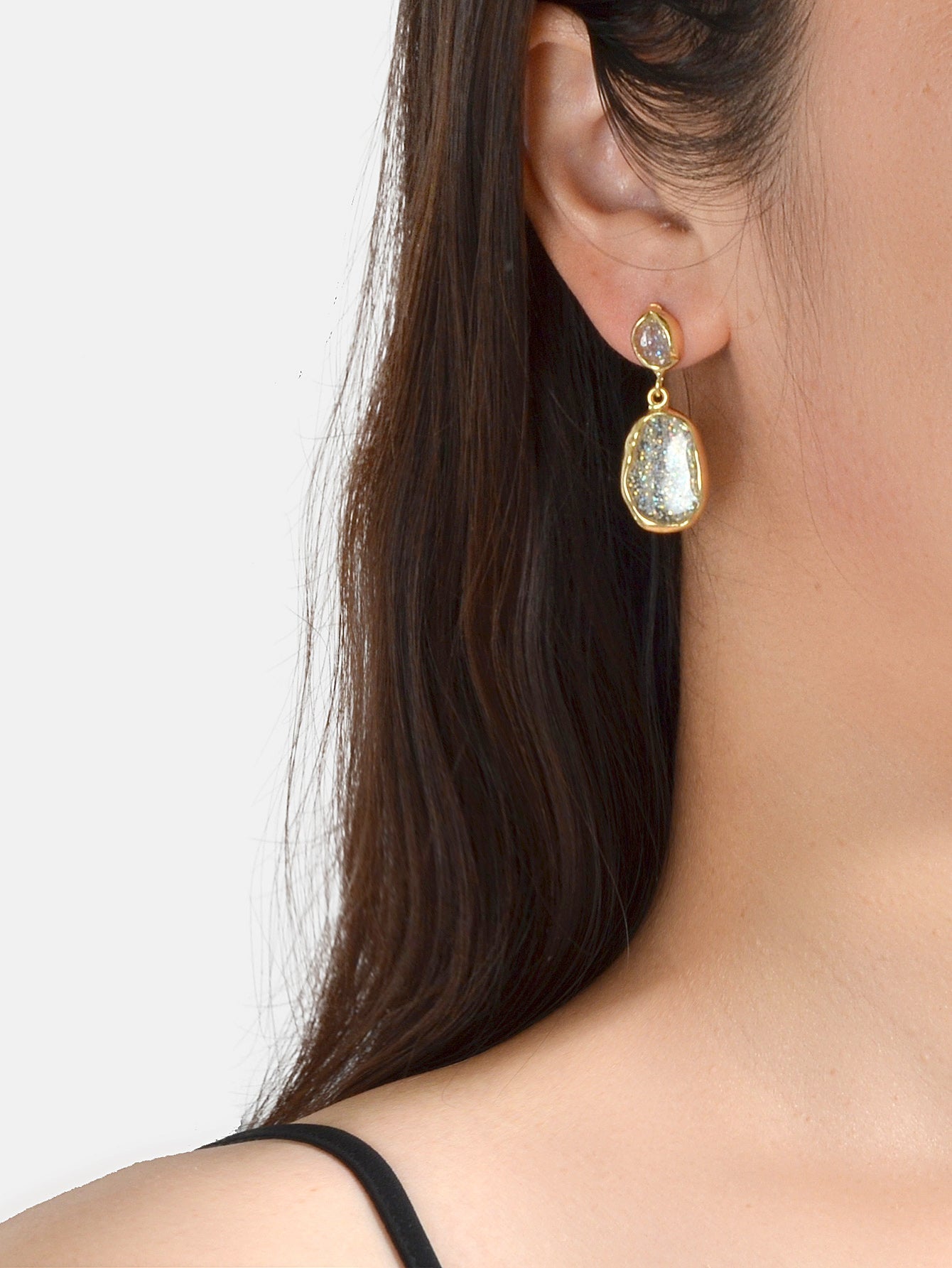Party Decoration Transparent Trendy Shining Square Dangle Hypoallergenic Earring - UrbanNest Co