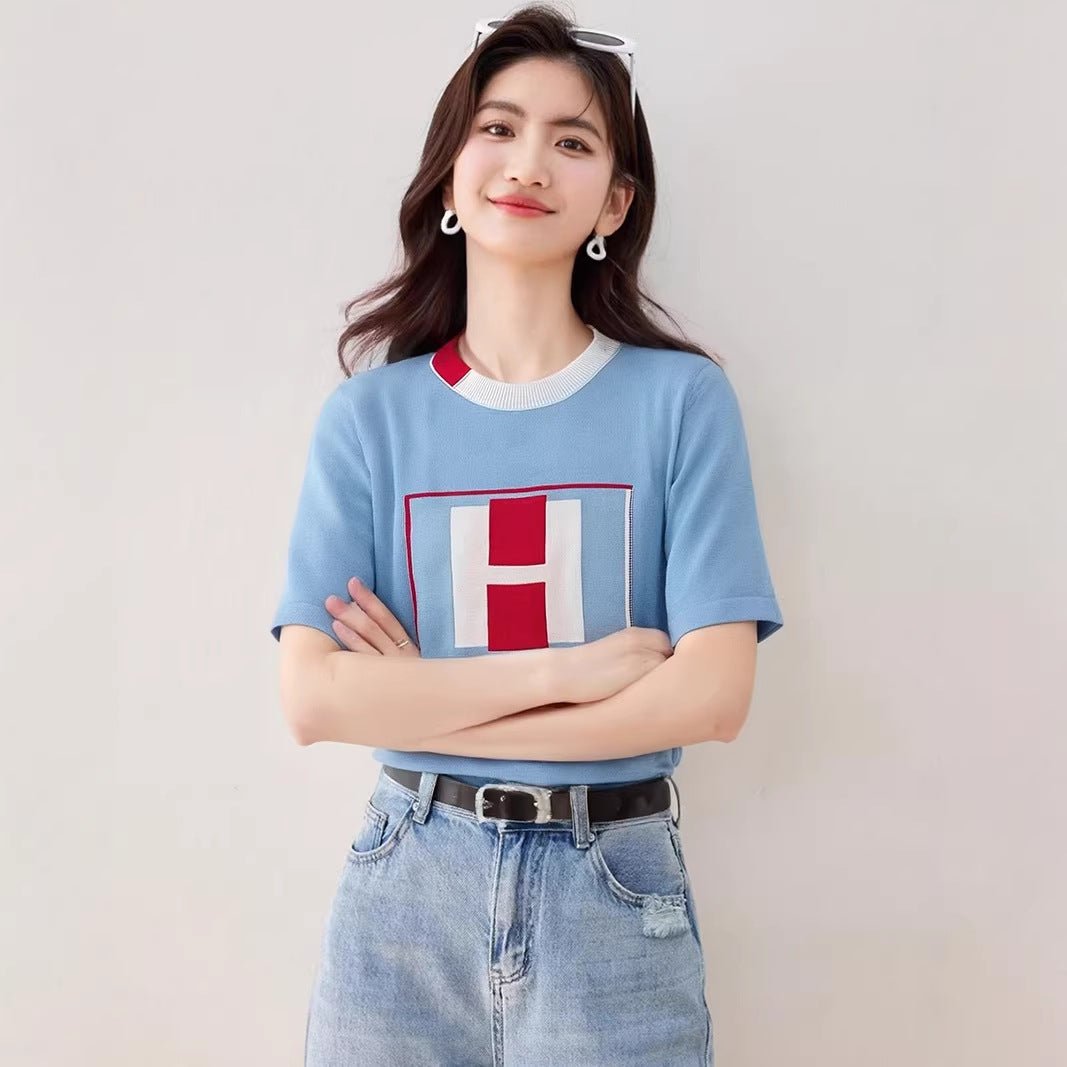 Chiffon Short Sleeve T-Shirt for Women Summer FashionStylish and Simple Top - UrbanNest Co