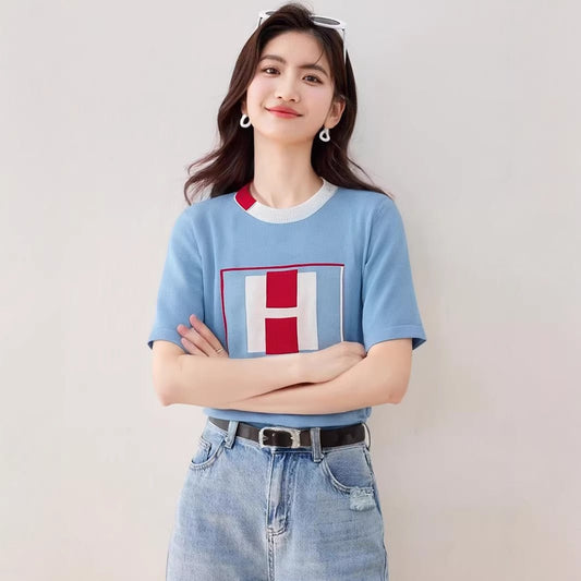 Chiffon Short Sleeve T-Shirt for Women Summer FashionStylish and Simple Top - UrbanNest Co