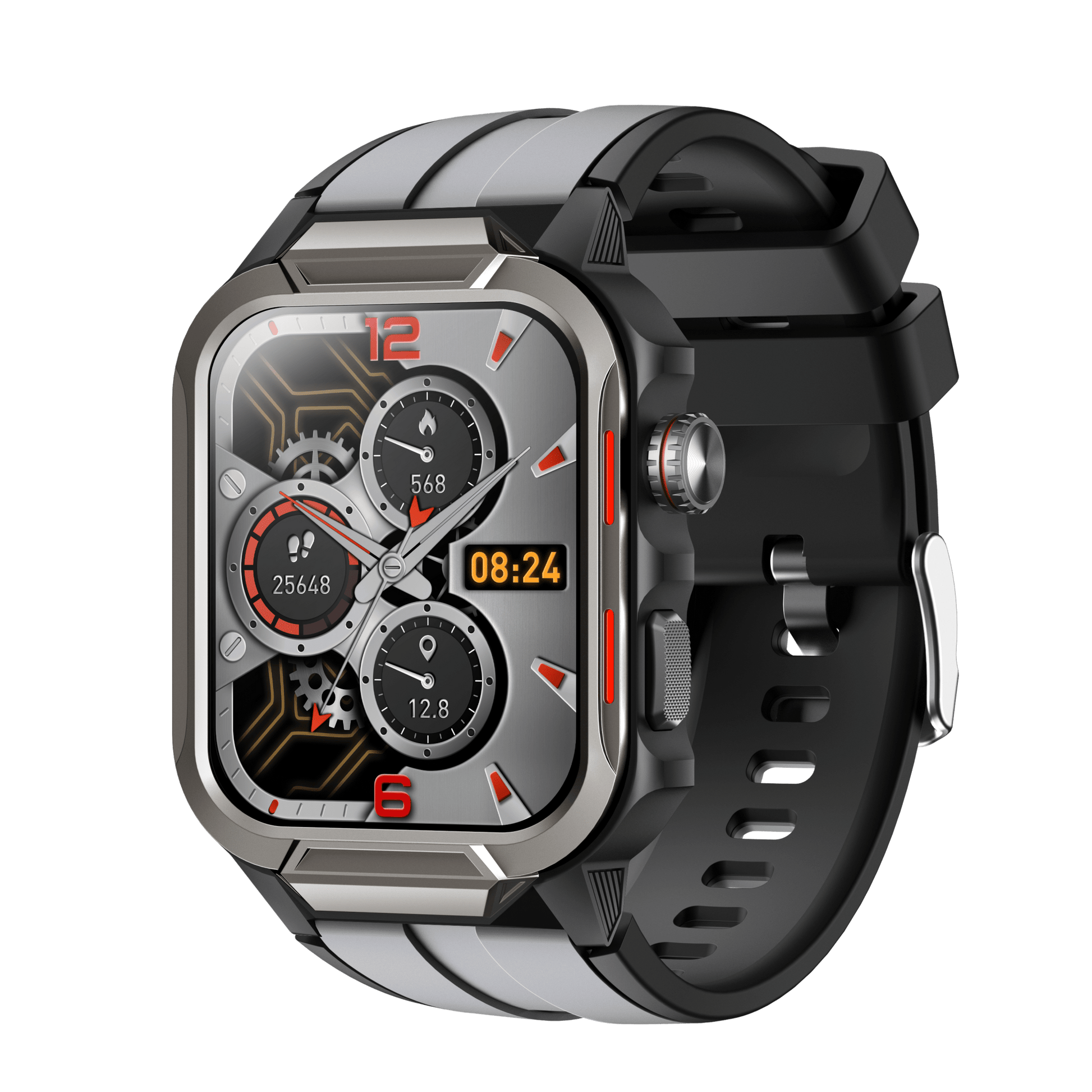 Rugged Smartwatch for Men 3ATM Waterproof Smartwatch 1.96 inch screen for Android and iOS Phones Fitness Tracker Watch with 100+ Sports Modes - UrbanNest Co