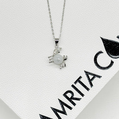 Sterling Silver Zodiac Aroma Necklace - Cancer June - July | Perfect Birthday Gift | Energy & Healing | Diffuse on the go - UrbanNest Co