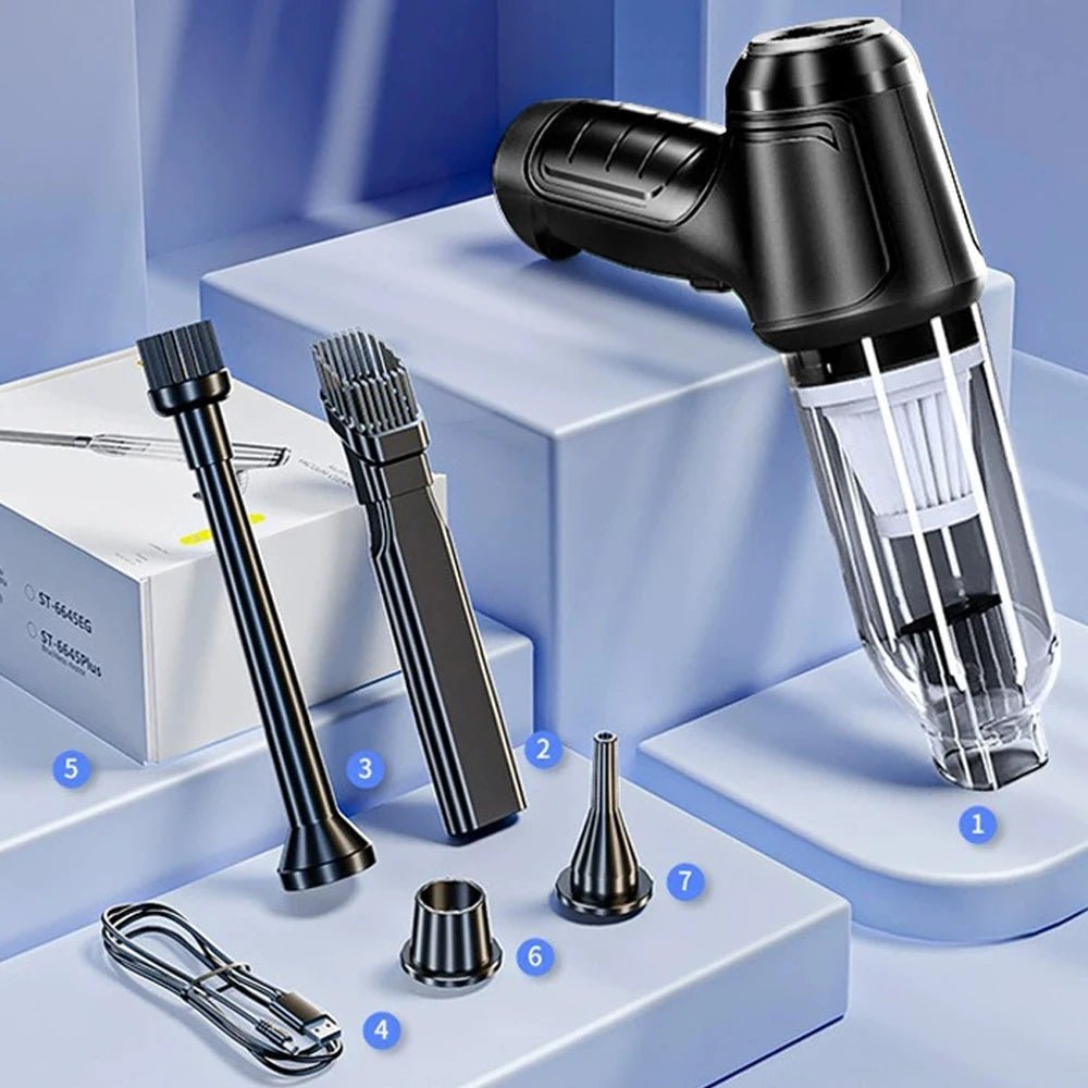 Car Vacuum Cleaner Strong Suction Cleaning Mini Machine Wireless Portable Handhled Blower Machine Air Duster for Home Appliances - UrbanNest Co