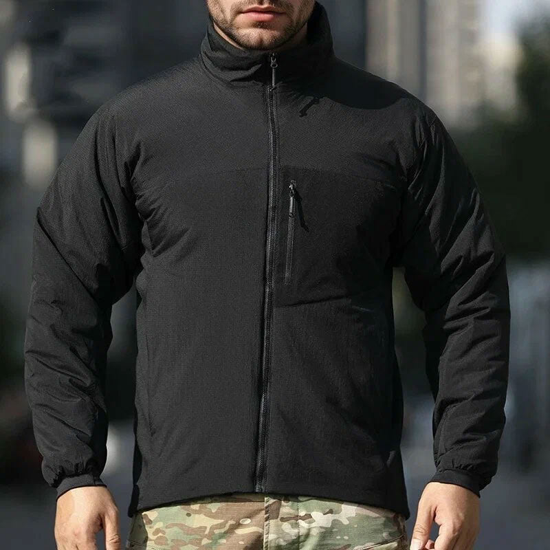 Men's Winter Warm Padded Jacket, Lightweight Hooded Tactical Parka, Outdoor Waterproof Windproof Cold - Weather Hiking Jacket. - UrbanNest Co