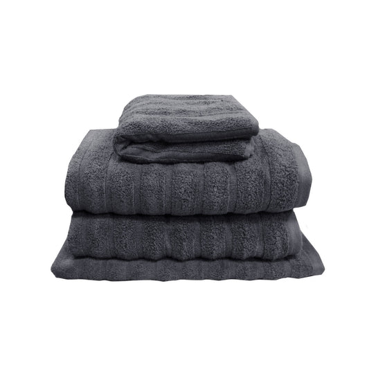 NNEDSZ Home Set of 4 George Collective Cotton Bath Towel Set Ash - UrbanNest Co