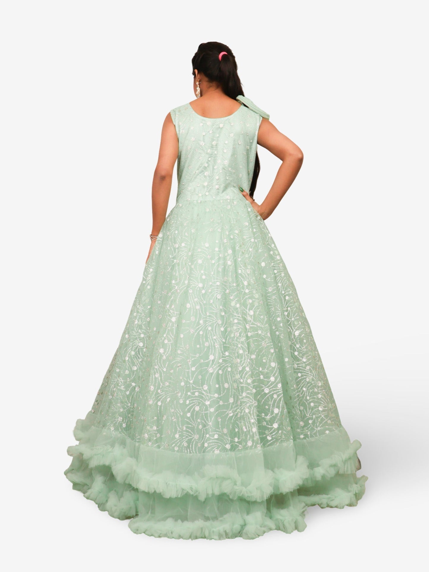 Gown with Mirror & Cut Dana Work by Shreekama - UrbanNest Co