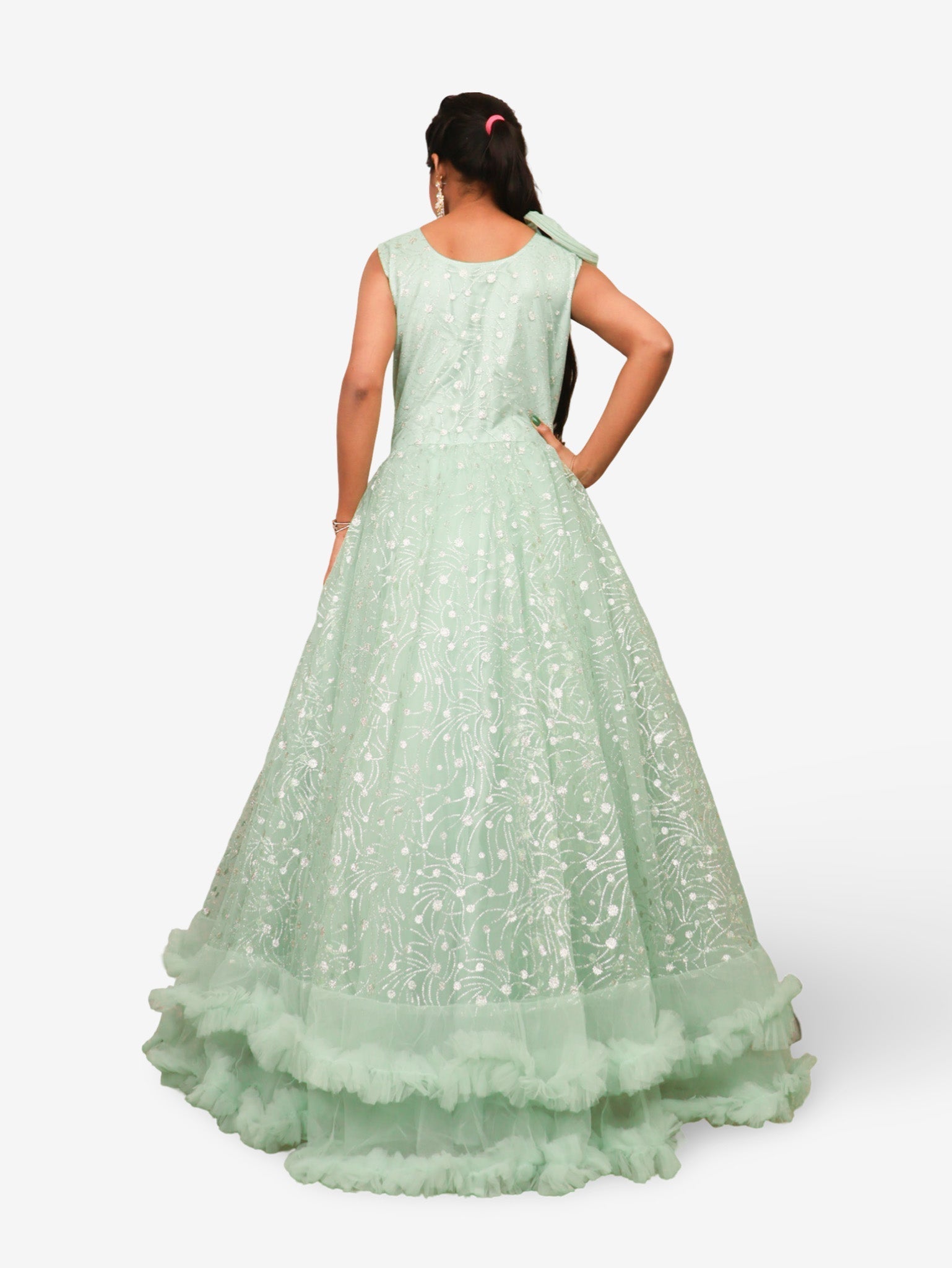 Gown with Mirror & Cut Dana Work by Shreekama - UrbanNest Co