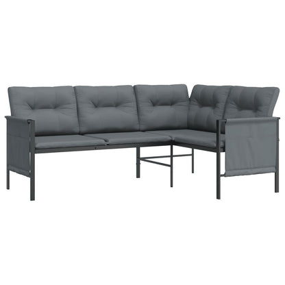 NNEVL 2 Piece Garden Dining Set Anthracite Steel - UrbanNest Co