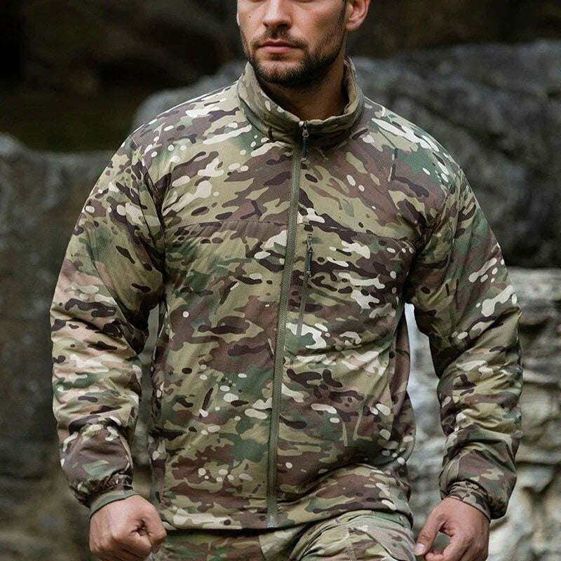 Men's Winter Warm Padded Jacket, Lightweight Hooded Tactical Parka, Outdoor Waterproof Windproof Cold - Weather Hiking Jacket. - UrbanNest Co