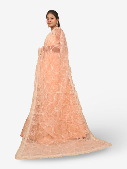 Semi - Stitched Lehenga with Embroidery & Golden Sequin work by Shreekama - UrbanNest Co