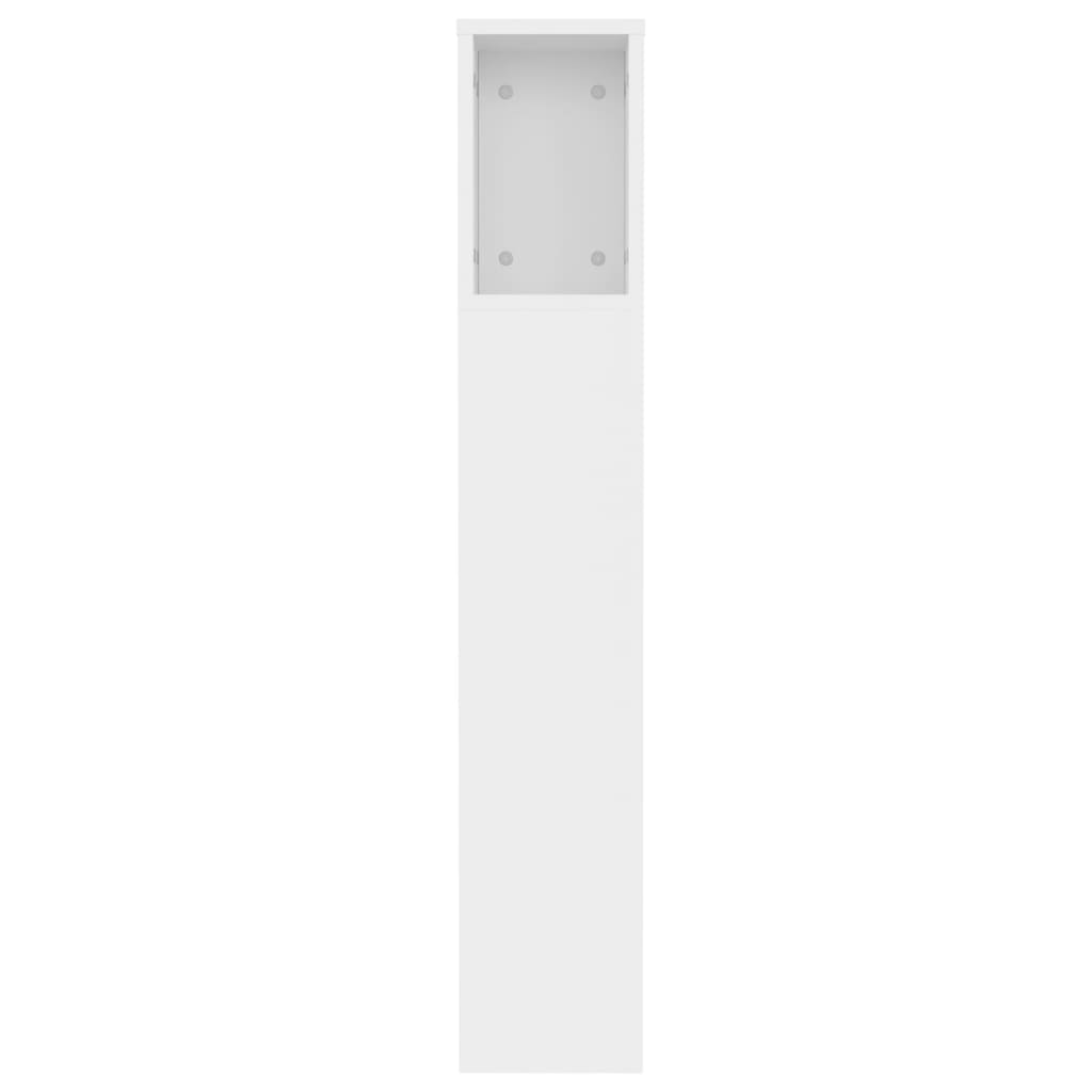 NNEVL Headboard Cabinet White 120x18.5x104.5 cm - UrbanNest Co