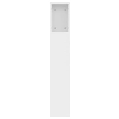 NNEVL Headboard Cabinet White 120x18.5x104.5 cm - UrbanNest Co