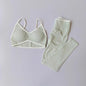 2PCS High Waisted Sports Bra Set with Contrasting Small Suspender - UrbanNest Co