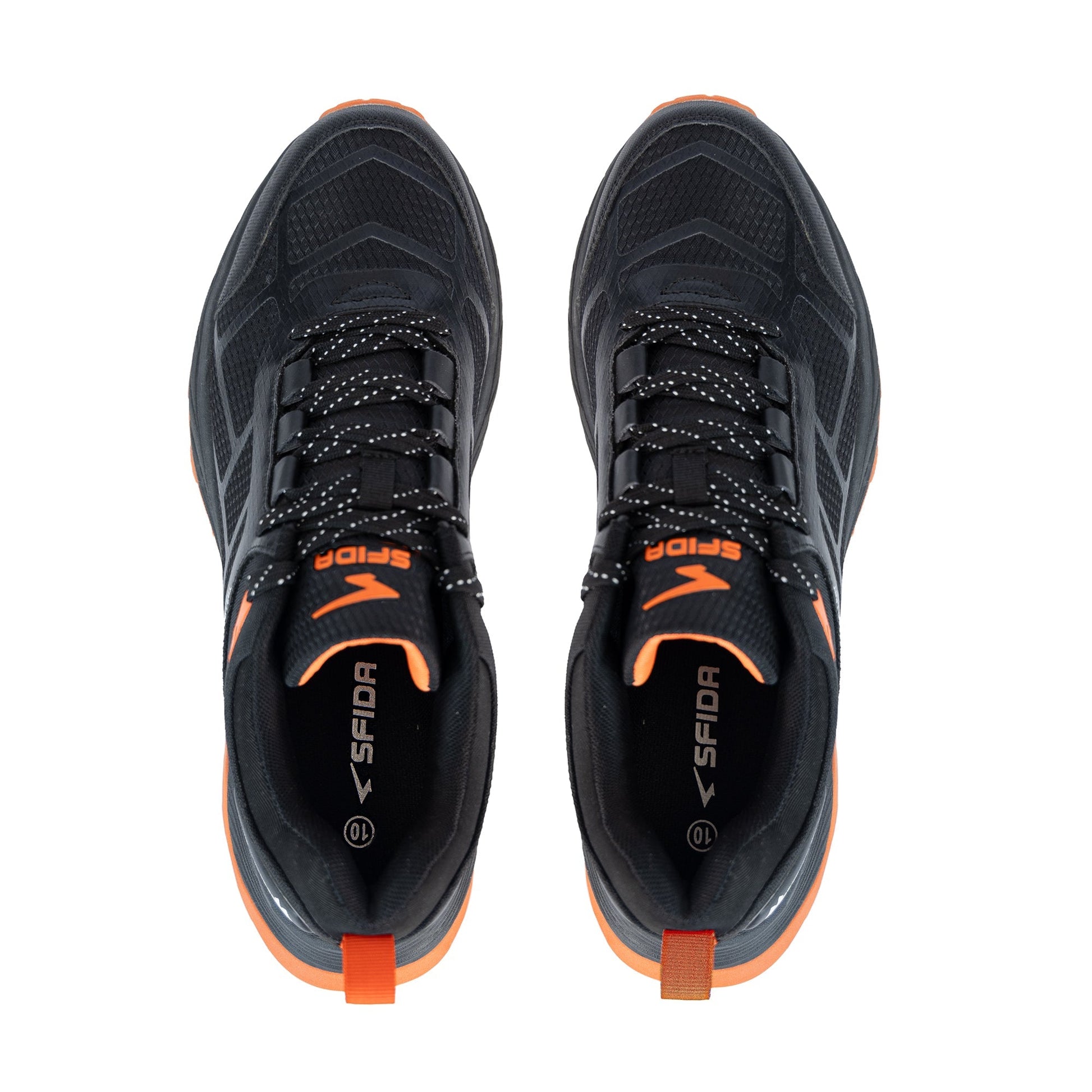 Alpine Mens Trail Shoe - Black/Orange - UrbanNest Co