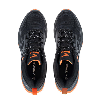 Alpine Mens Trail Shoe - Black/Orange - UrbanNest Co