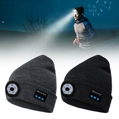 Wireless Bluetooth LED Hat with Music Speakers Light Winter Gift - UrbanNest Co