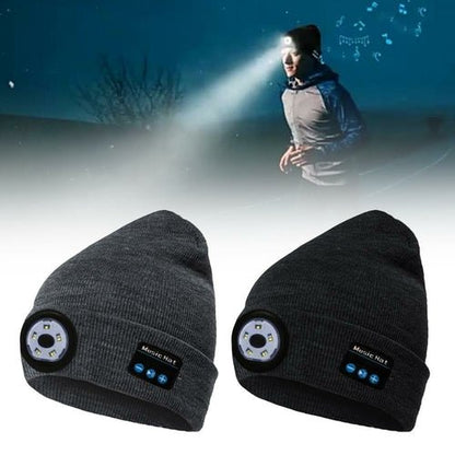 Wireless Bluetooth LED Hat with Music Speakers Light Winter Gift - UrbanNest Co