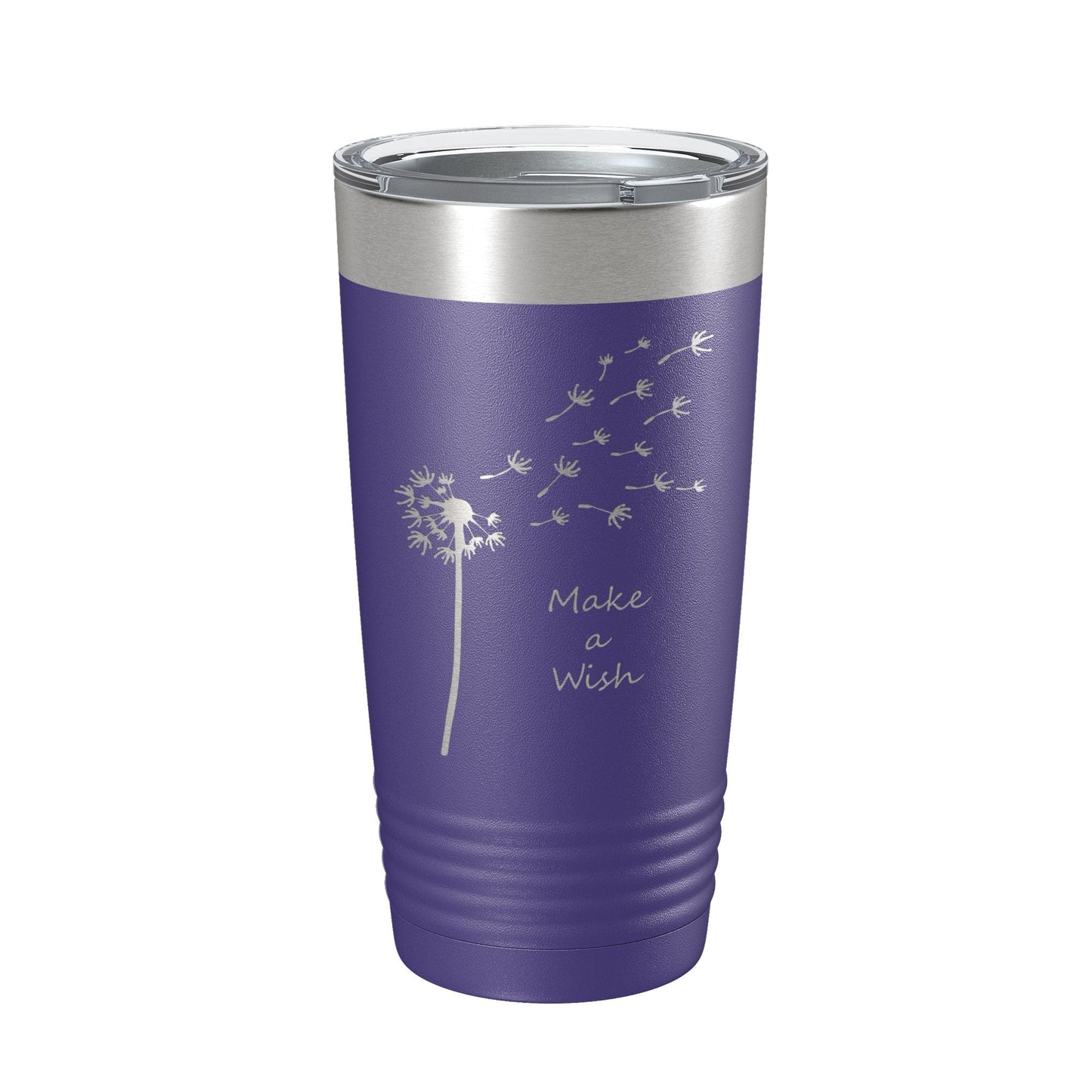 Dandelion Make A Wish Tumbler Travel Mug Gift Mom Daughter Her Women Girls Insulated Laser Engraved Coffee Cup 20 oz - UrbanNest Co