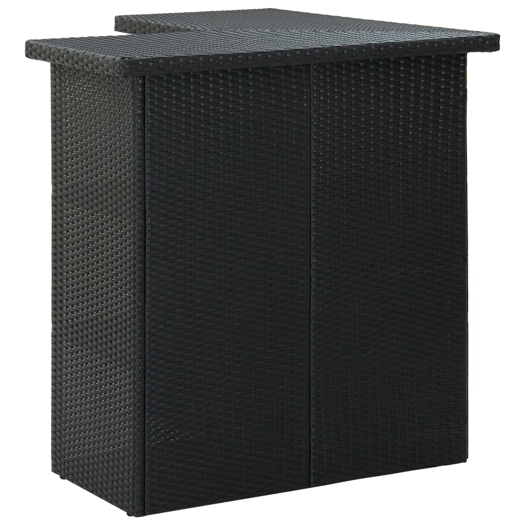 NNEVL 16 Piece Garden Bar Set with Cushions Poly Rattan Black - UrbanNest Co