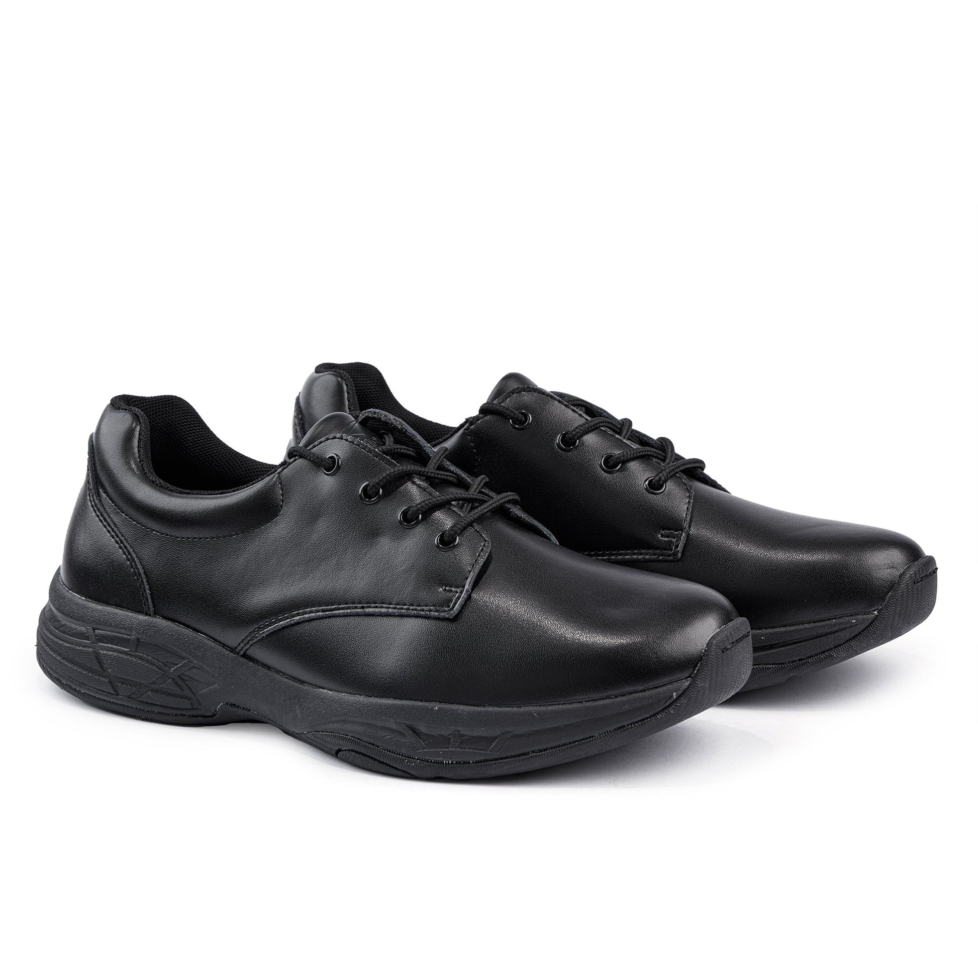 Alex Senior Leather Lace Up School Shoe - Black - UrbanNest Co