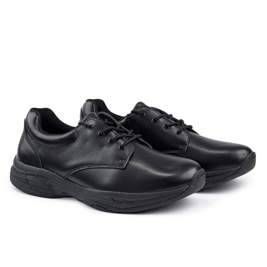 Alex Senior Leather Lace Up School Shoe - Black - UrbanNest Co